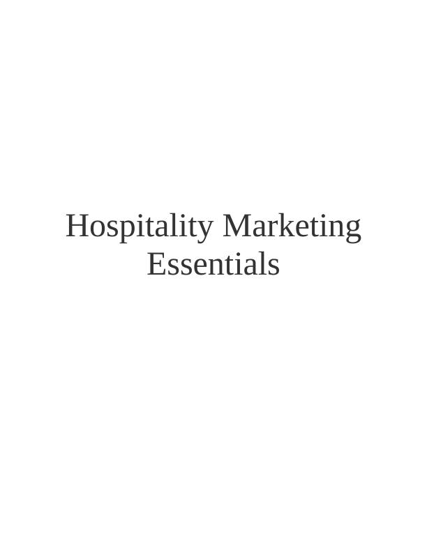 Hospitality Marketing Essentials : Travelodge company_1
