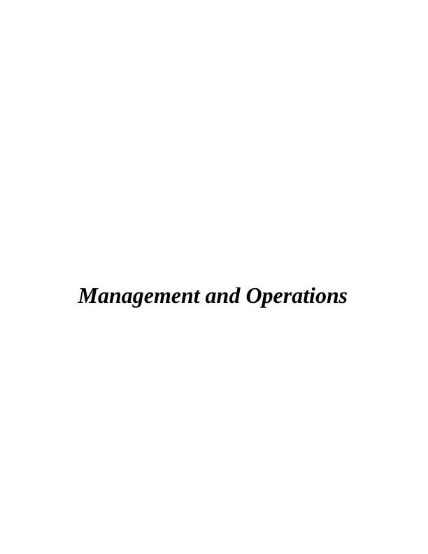 Management and Operations Report on Marks and Spencer (Doc)_1