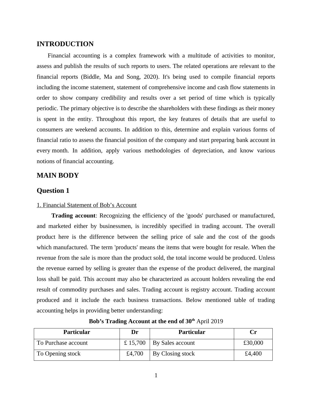 Introduction to Financial Accounting