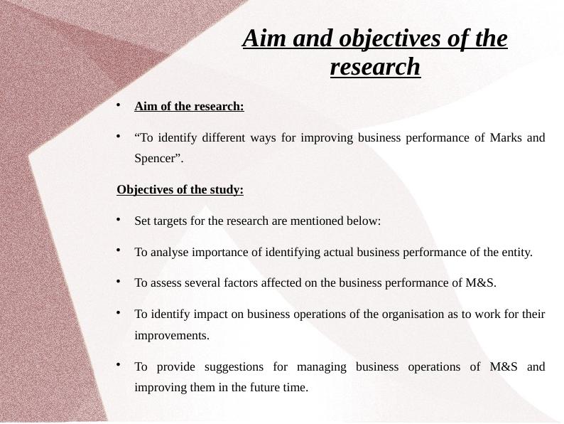 Research Project on Improving Business Performance of Marks and Spencer_4