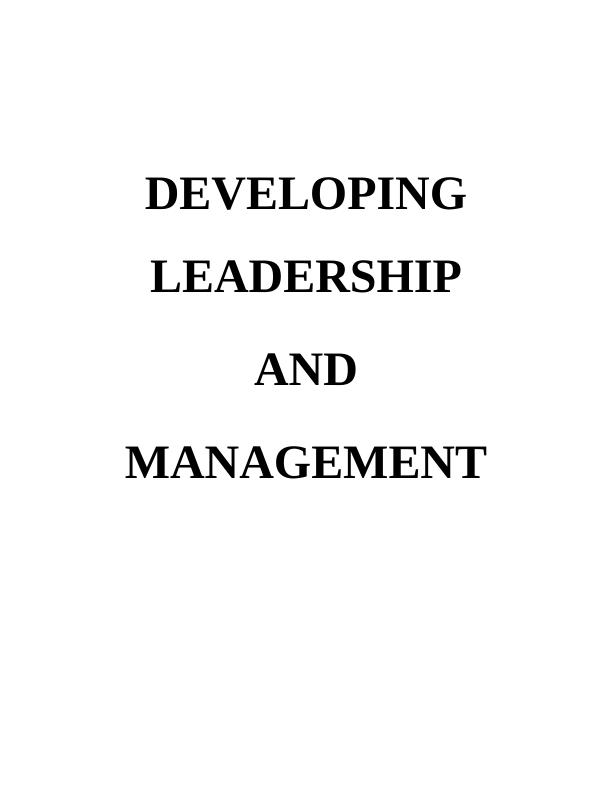 Developing Leadership and Management_1
