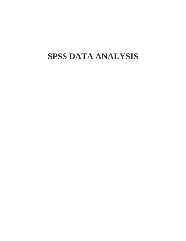 Report on SPSS Data Analysis_1