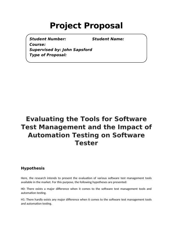 Evaluating Software Test Management Tools and Impact of Automation Testing_1