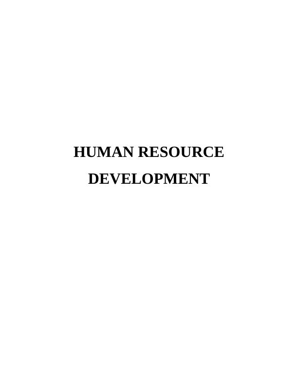 Human Resource Development Assignment "BBC"_1