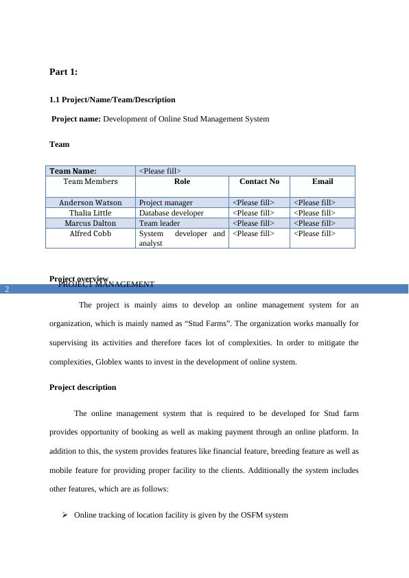 Project  Management  :  Assignment Sample_3