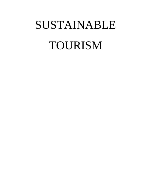 Rationale for Planning in the Tourism Industry : Report_1