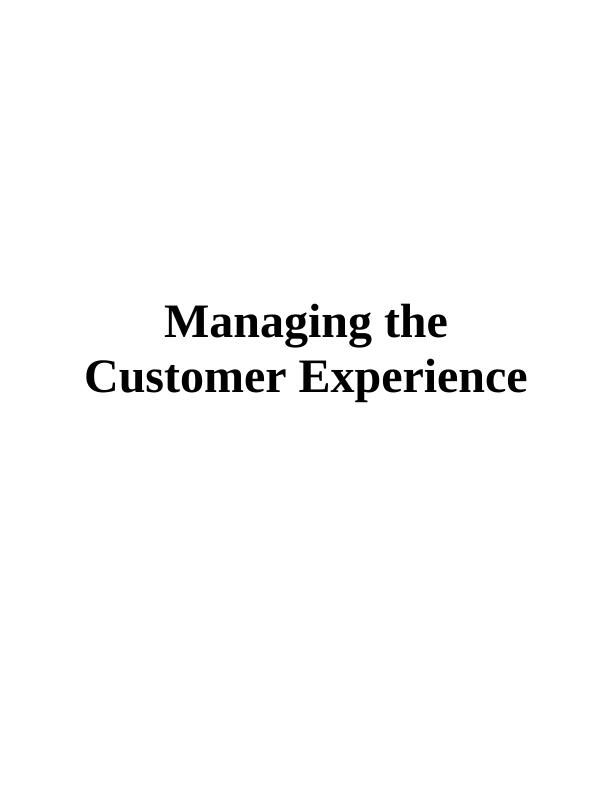 Managing the Customer Experience - Thomas Cook_1