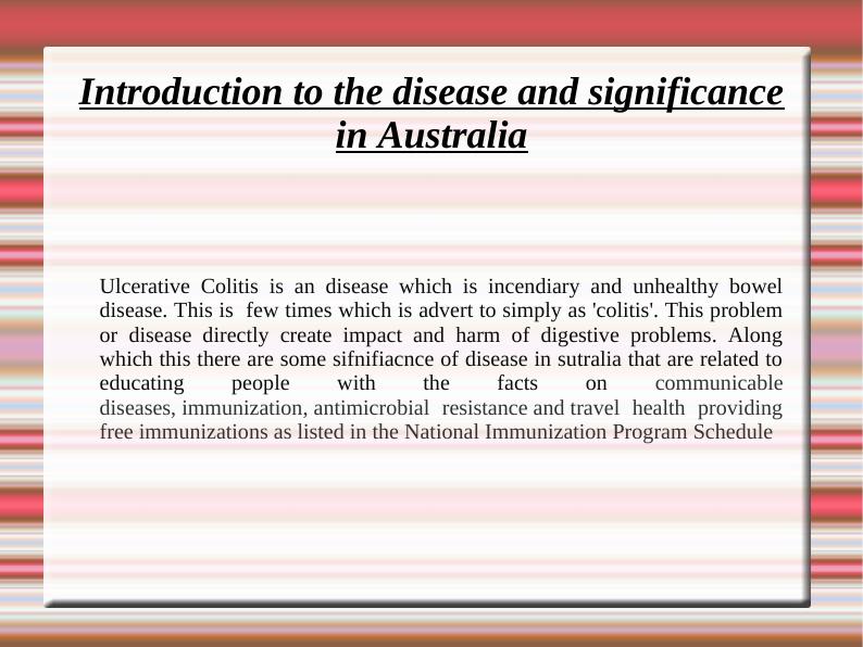 Ulcerative Colitis Disease And Significance In Australia 8136