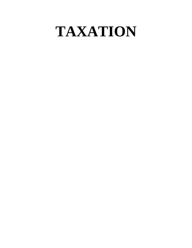 Taxation Table of Contents_1