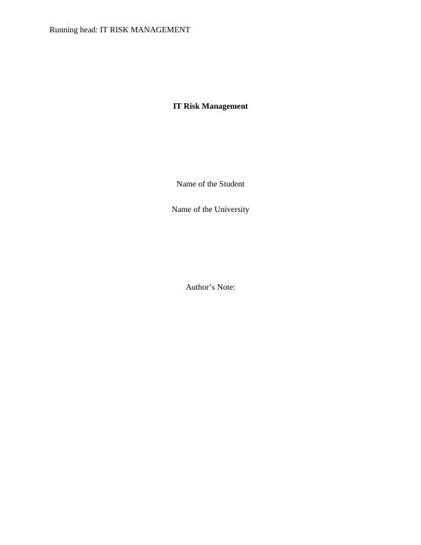 IT Risk Management - Report (Doc)_1