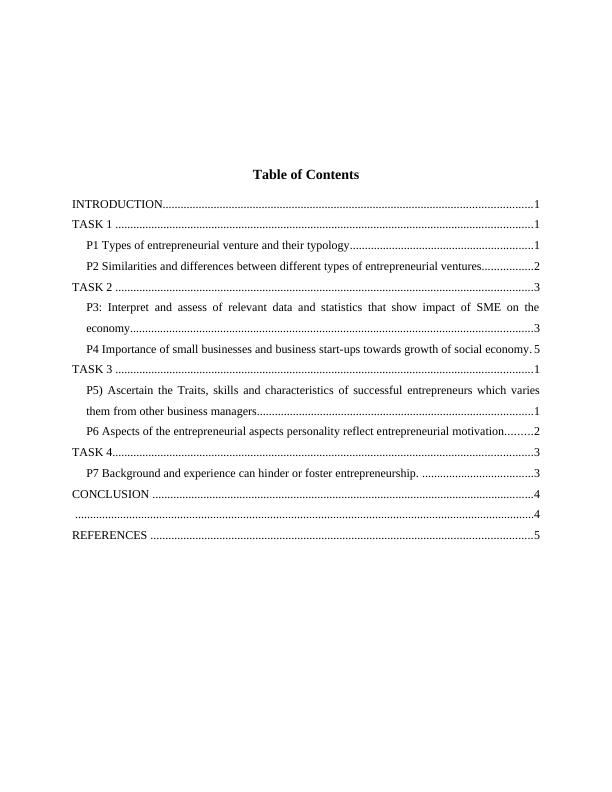 (Doc) Assignment: Entrepreneurship and Small Business Management_2