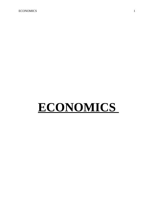 Economics Assignment - Price Elasticity of Demand_1