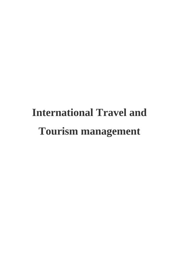 Development and Elements of Travel and Tourism Industry_1
