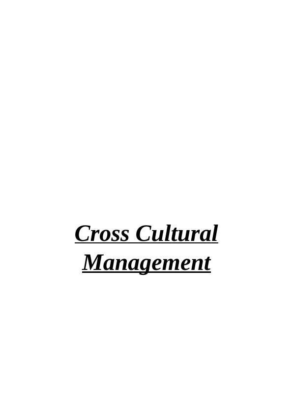 Cross Cultural Management_1