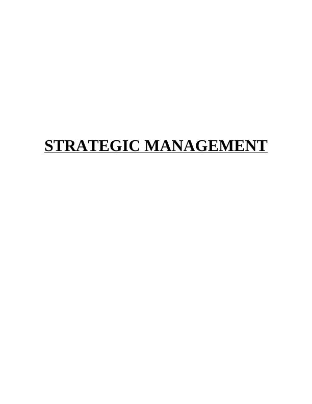 Strategic Management Aspects for Marks and Spencer : Report_1