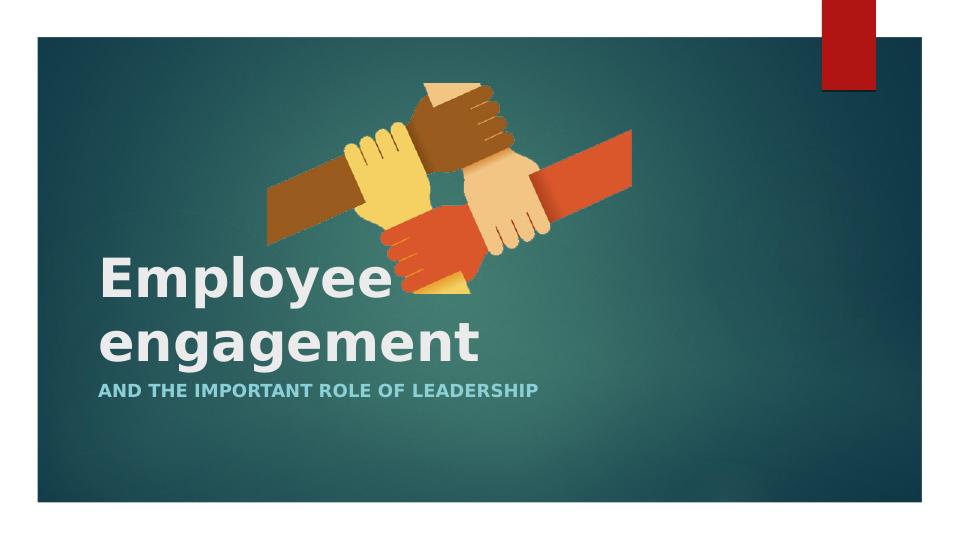Employee Engagement: Assignment_1
