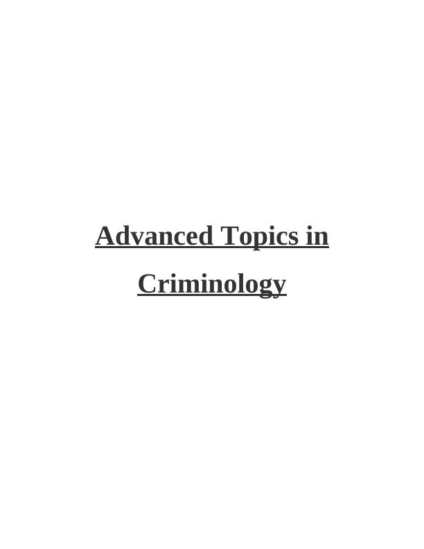 Advanced Topics in Criminology in Australia_1