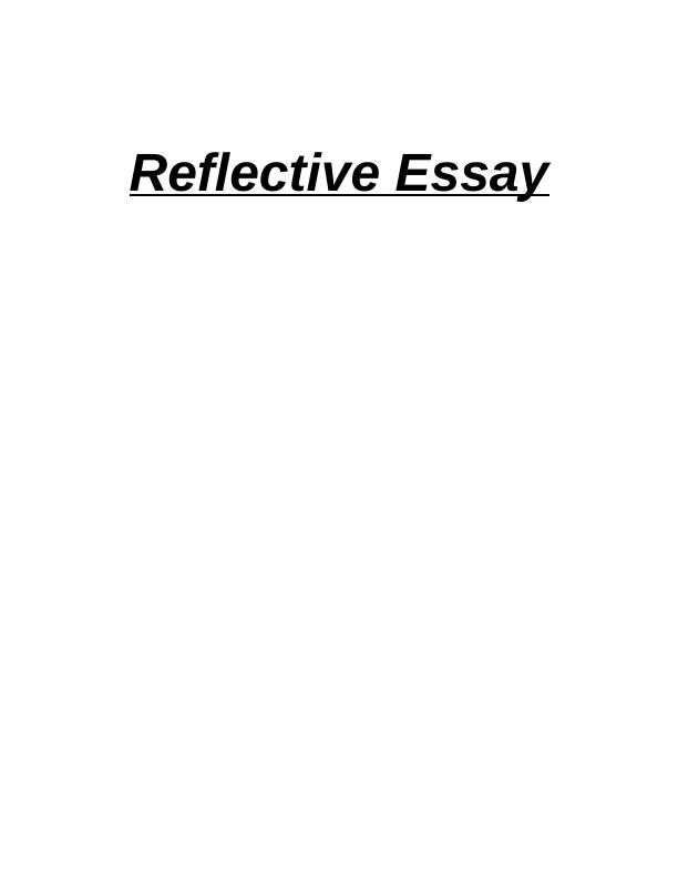 reflective essay on skills development