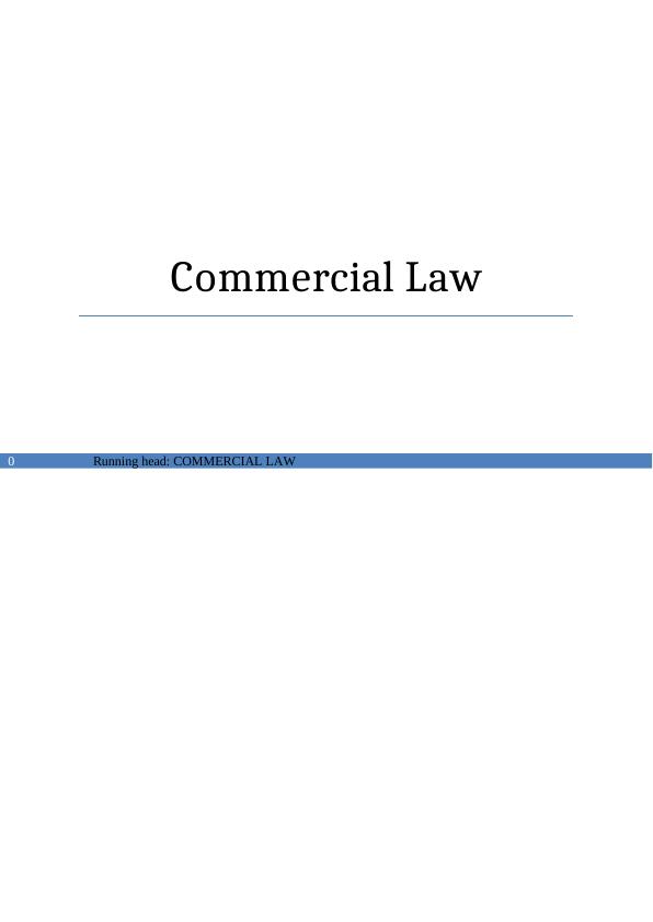Assignment on Commercial Law_1