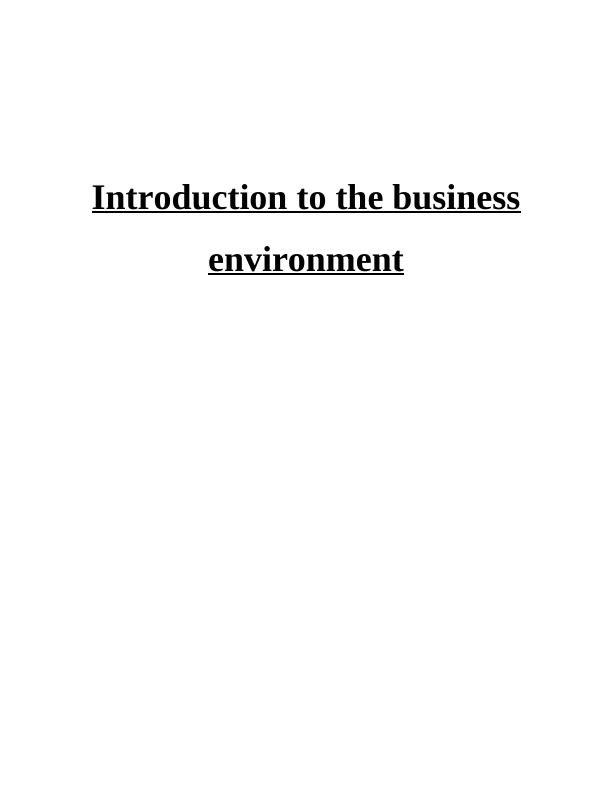 Introduction to the Business Environment_1