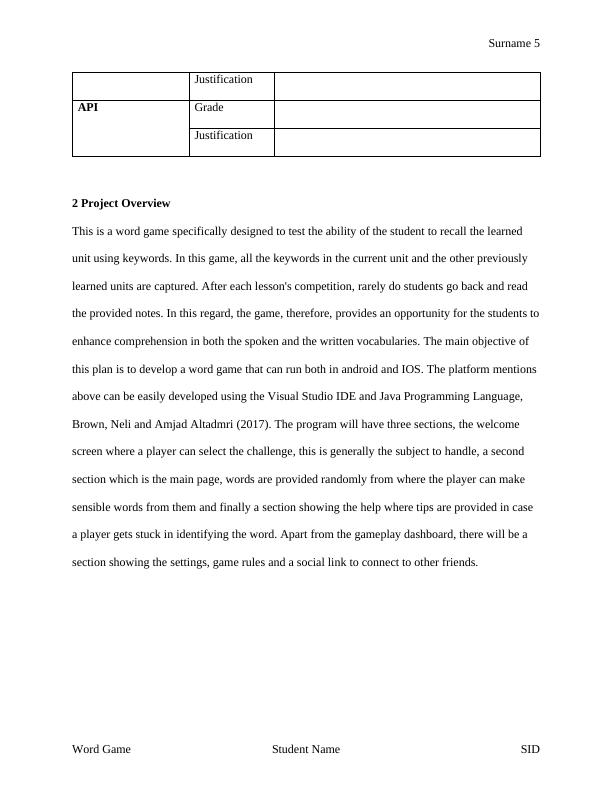 Word Game App Project Plan_5