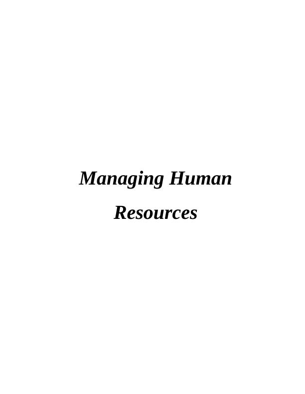 Human Resource Management Assignment On Unilever_1