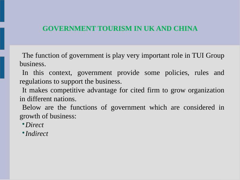Role of Government in Travel and Tourism Business in UK and China_3