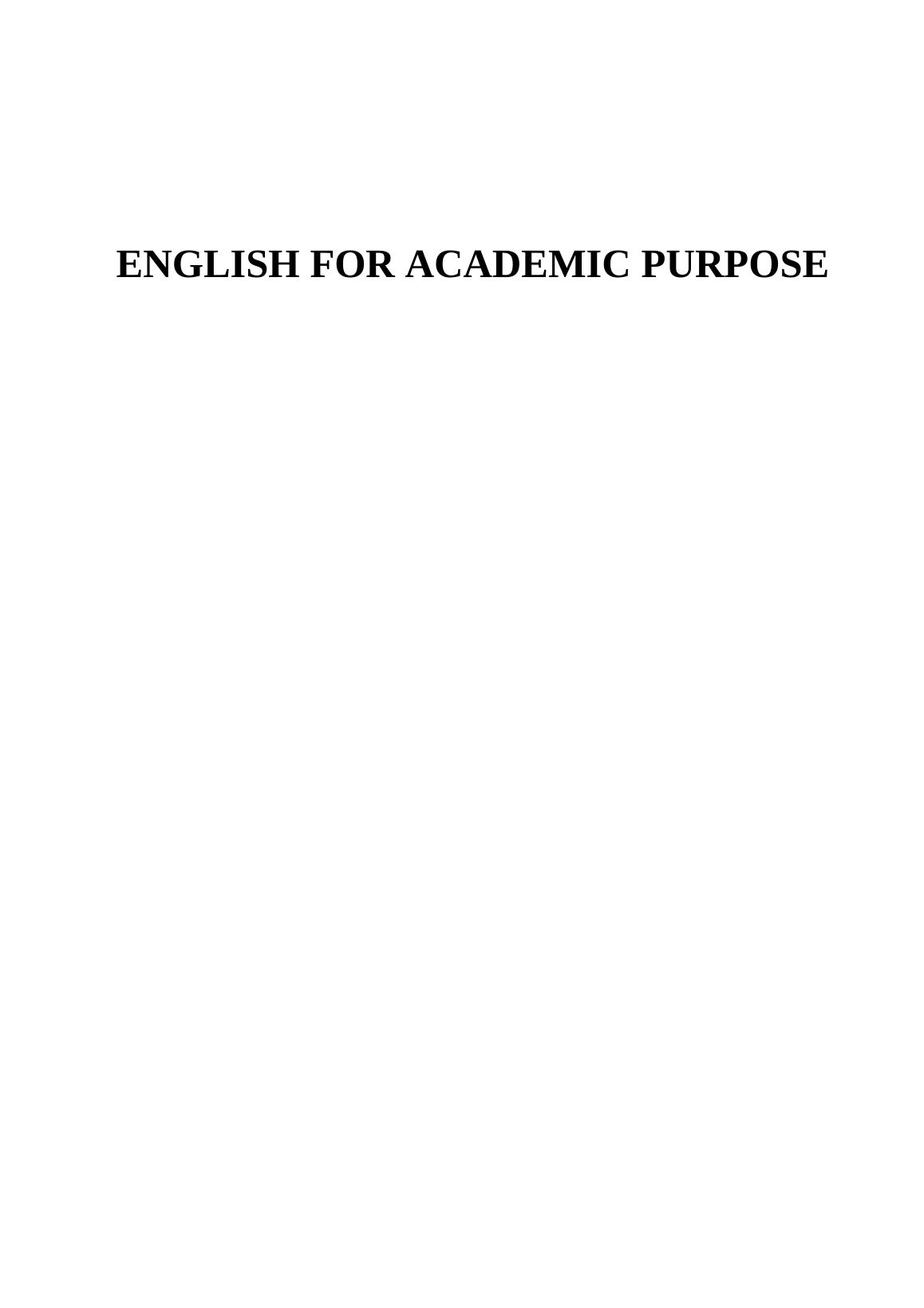 English for Academic Purpose - Portfolio Evidence_1