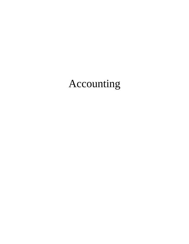 Accounting: Income Statement, Balance Sheet, Break-even Analysis_1