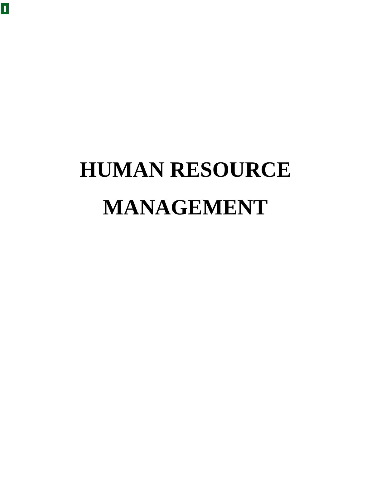 Human Resource Management Introduction: Human Resource Management_1