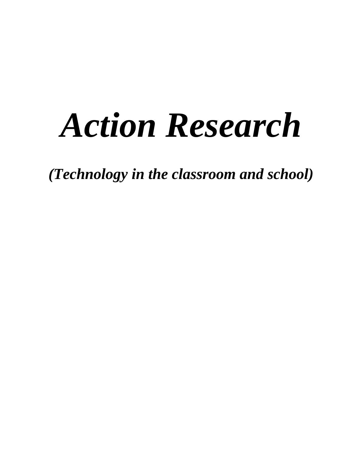 action research on technology in the classroom