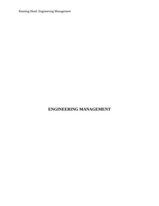 Engineering Management Desklib