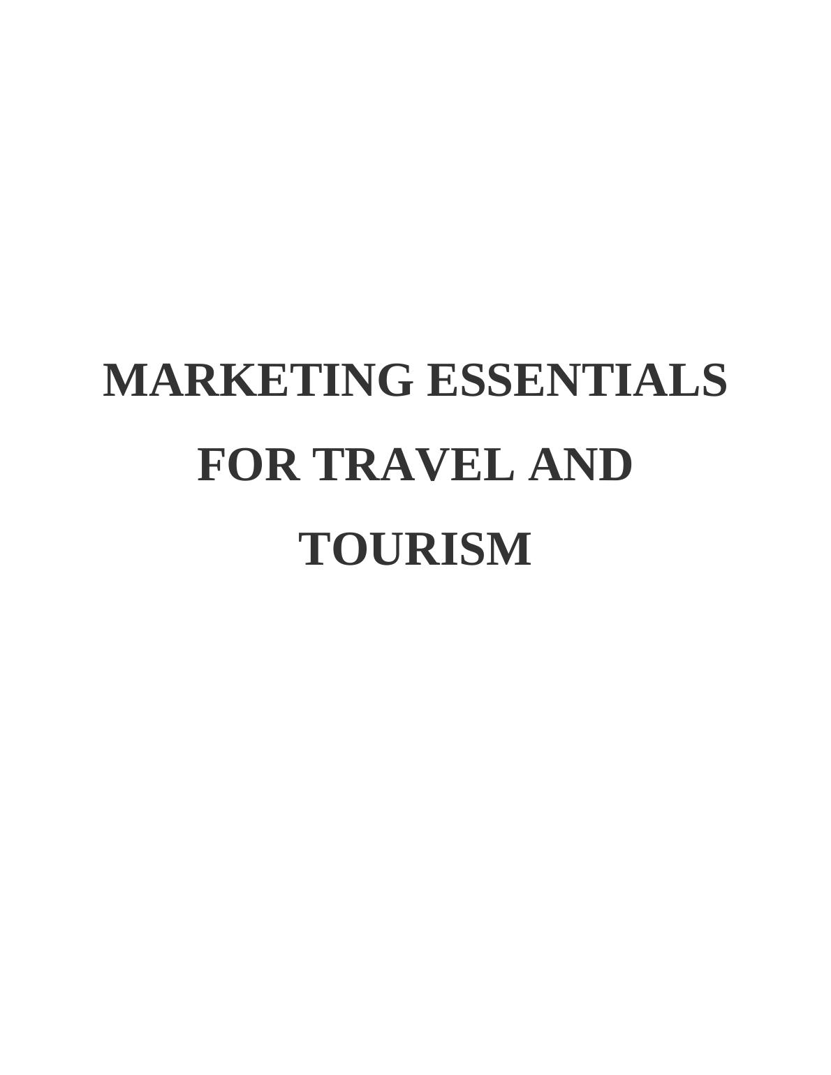 tourism essentials pdf