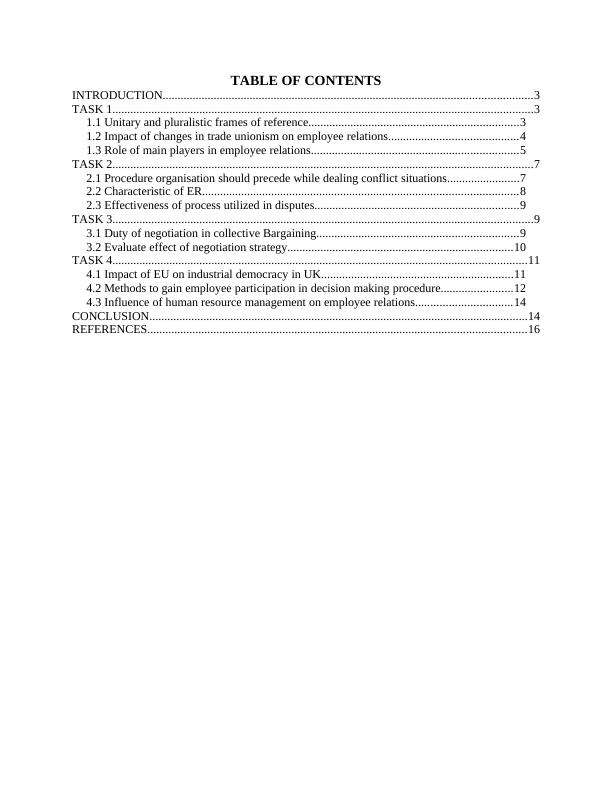 Employee Relations TABLE OF CONTENTS_2