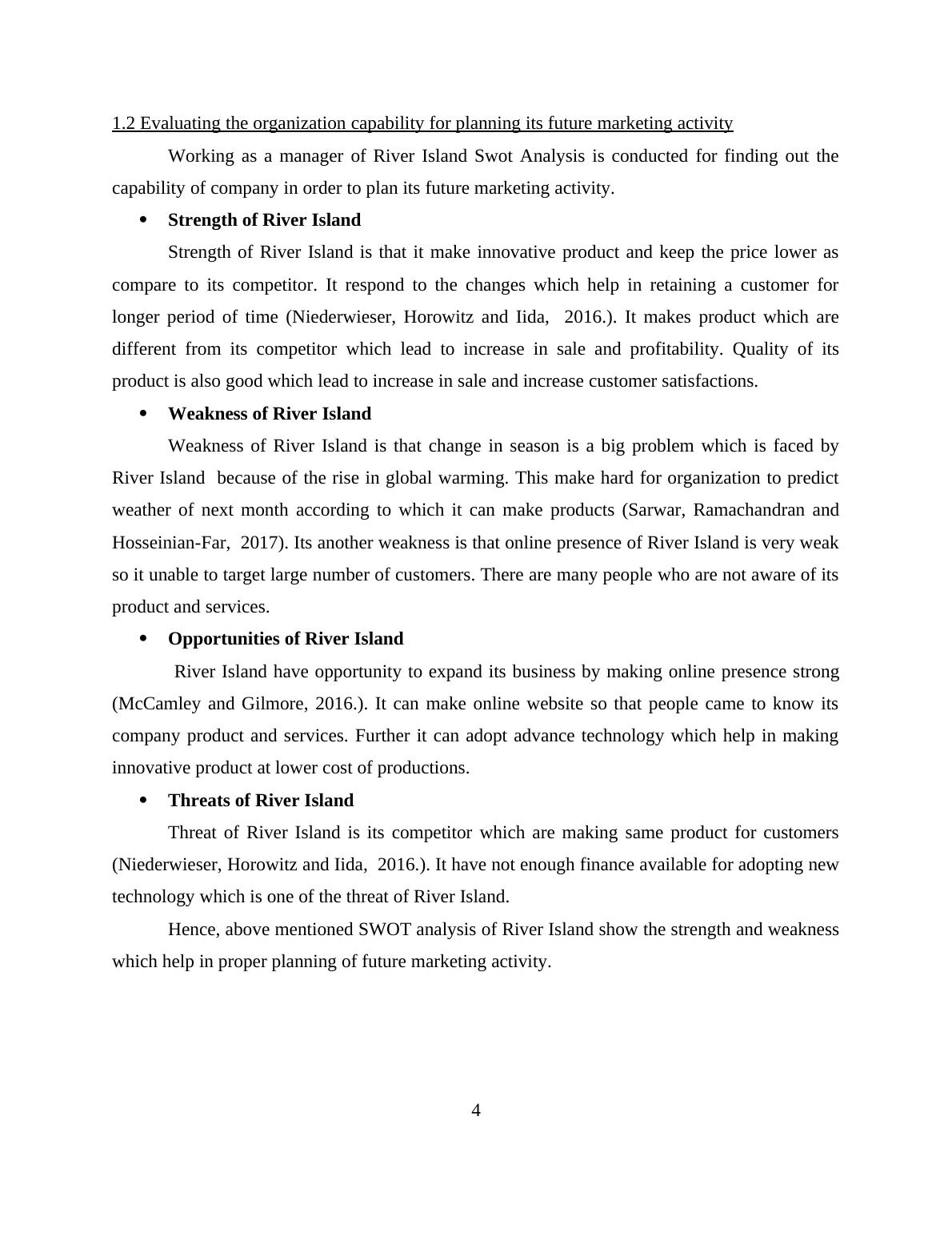 Marketing Planning Assignment River Island