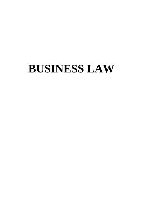 Report on Business Law Case of Ben_1