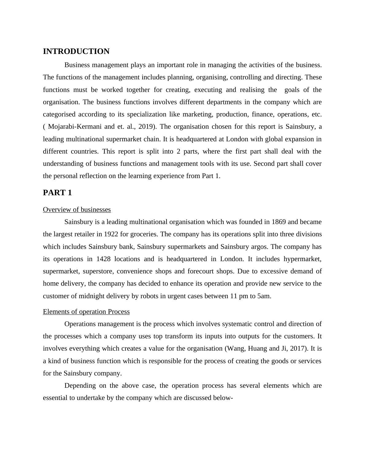 higher business management sainsbury's case study