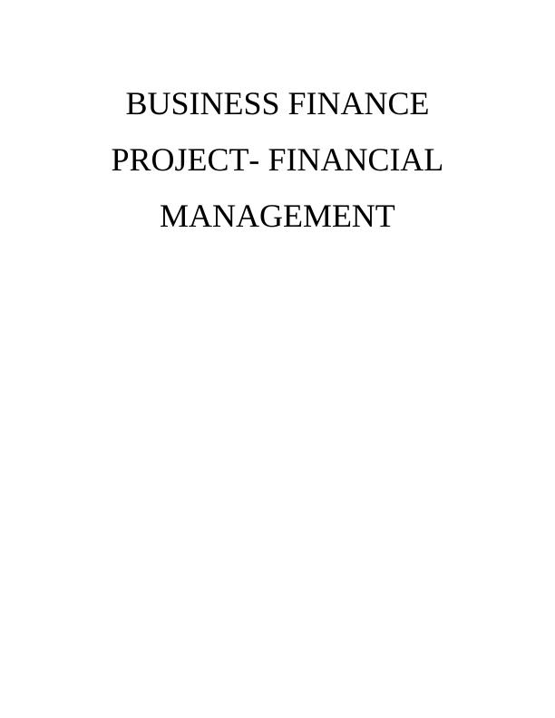 Financial Management in Busienss Assignment Help_1