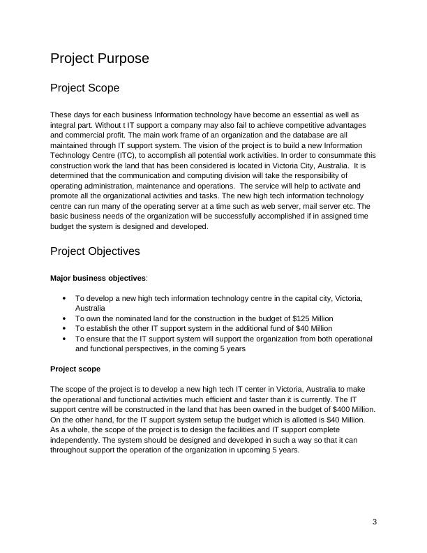 Project Management and Information Technology Assignment 2022