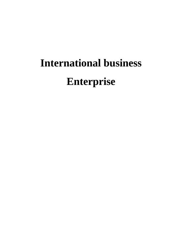 International Business Environment- Doc_1