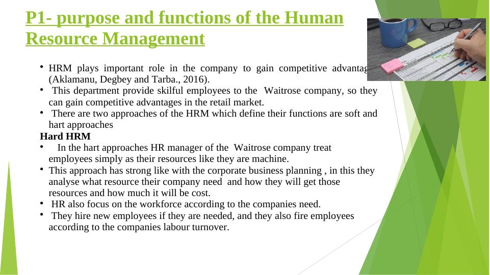 Importance of Human Resource Management in Achieving Competitive Advantages - A Case Study of Waitrose_3
