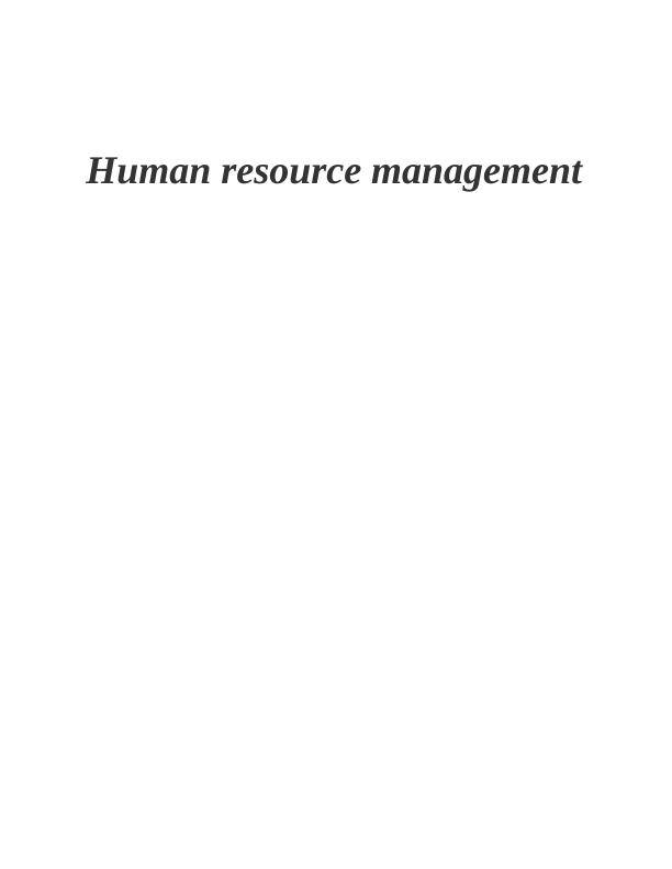 Human Resource Management in Aldi - Report_1