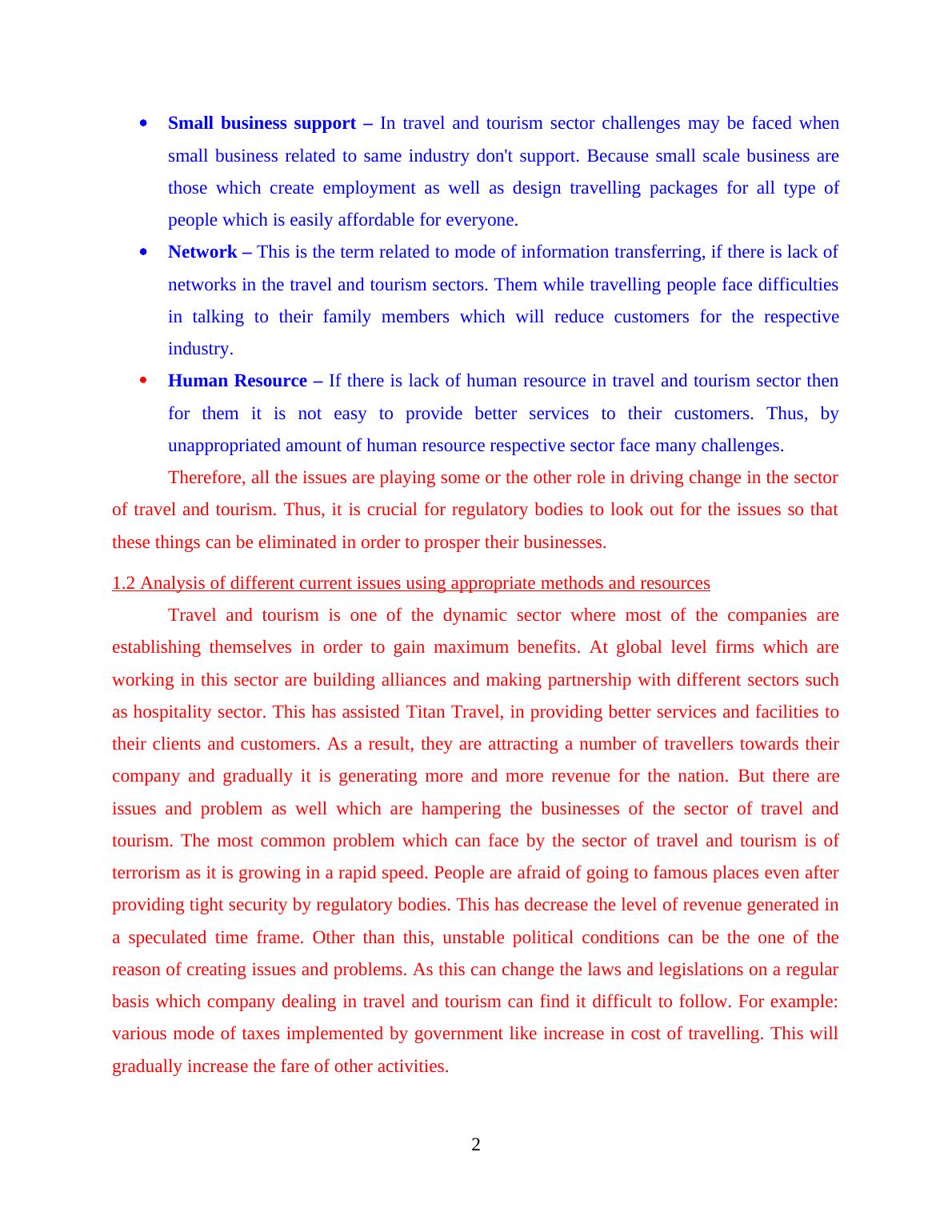 Contemporary Issues in Travel and Tourism: Assignment Solution_4