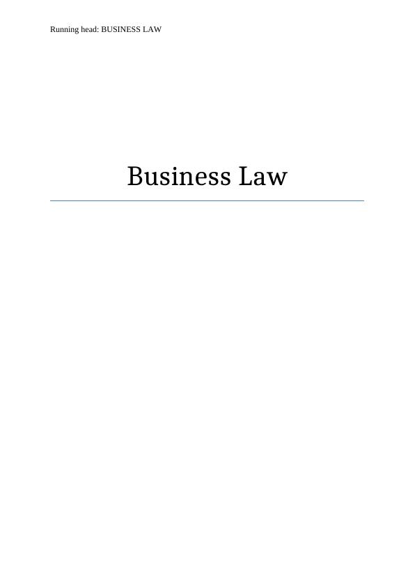 LAW 6000 – Business and Corporate  Law_1