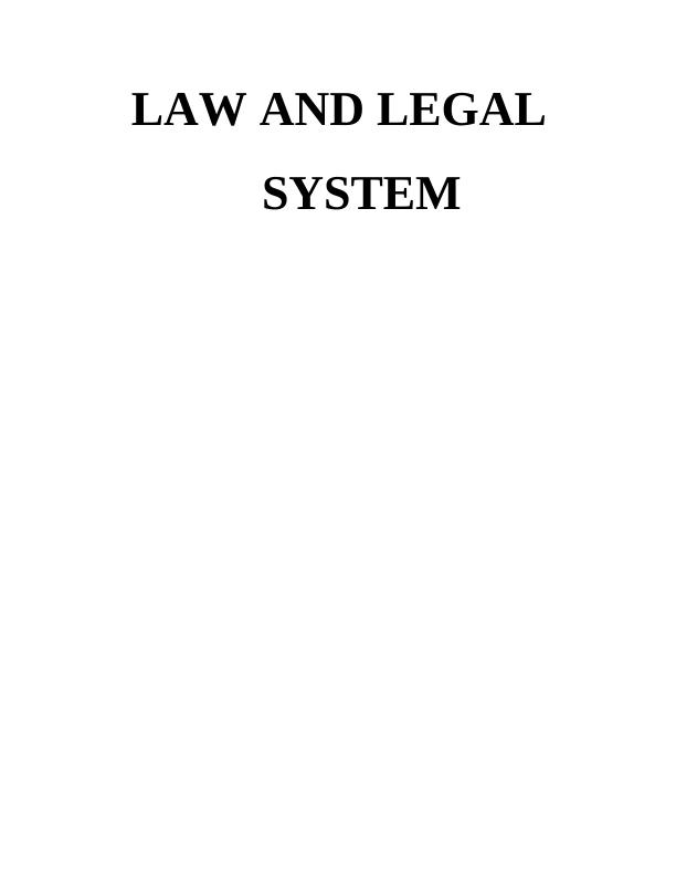legal system assignment