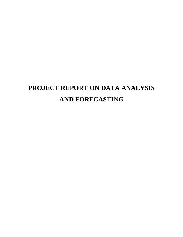 Data Analysis & Forcasting Projects_1
