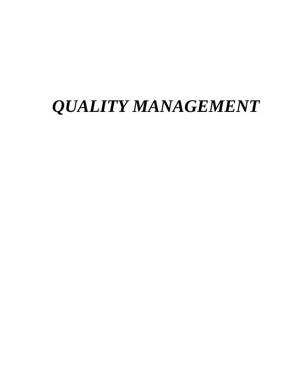 Quality Management Report- Marriott hotel_1