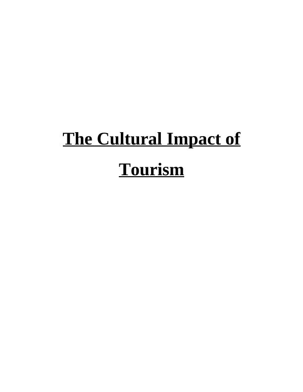 The Cultural Impact of Tourism_1
