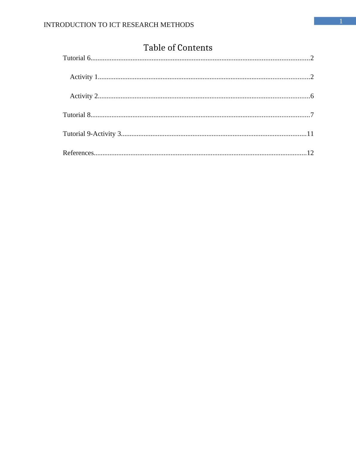 Introduction to ICT Research Methods