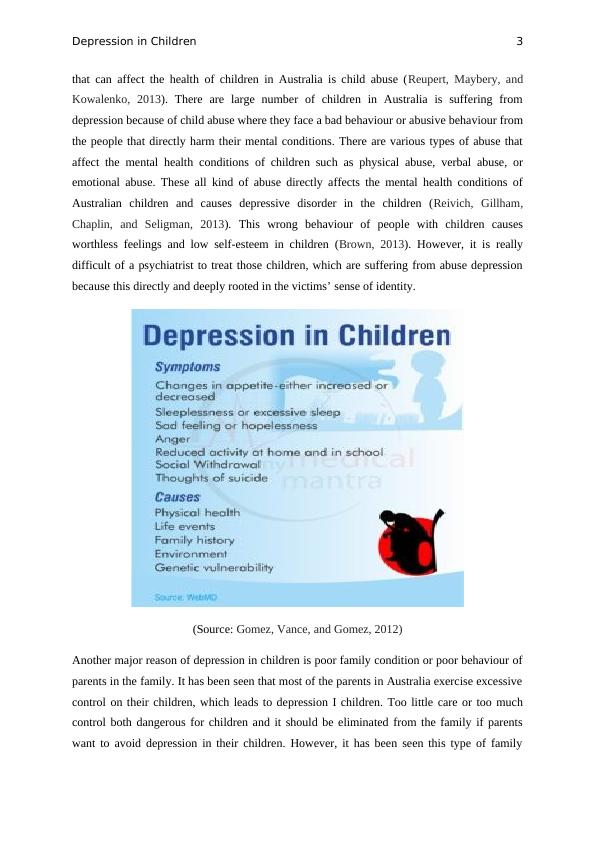 case study child depression